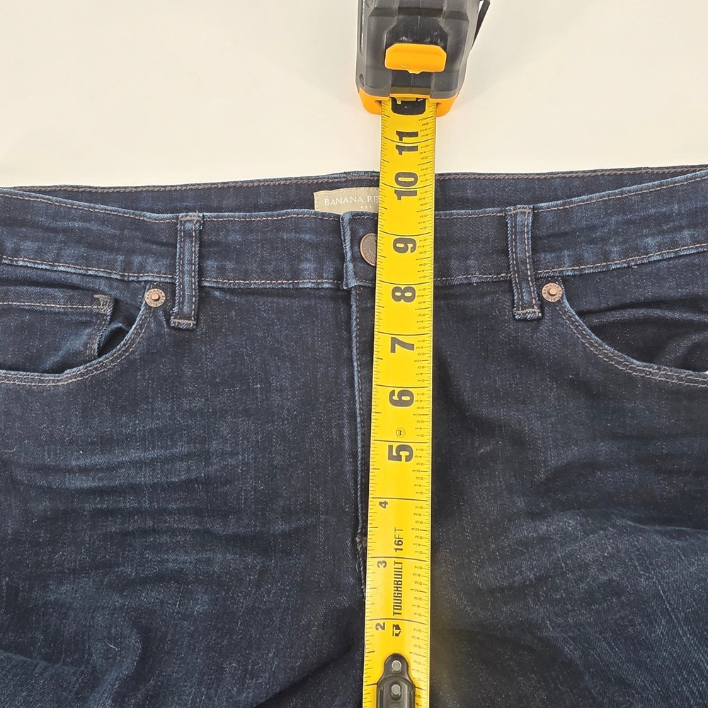 Banana Republic Slim Bootcut Jeans Dark Wash Denim Womens 32/14R Regular - Picture 6 of 7